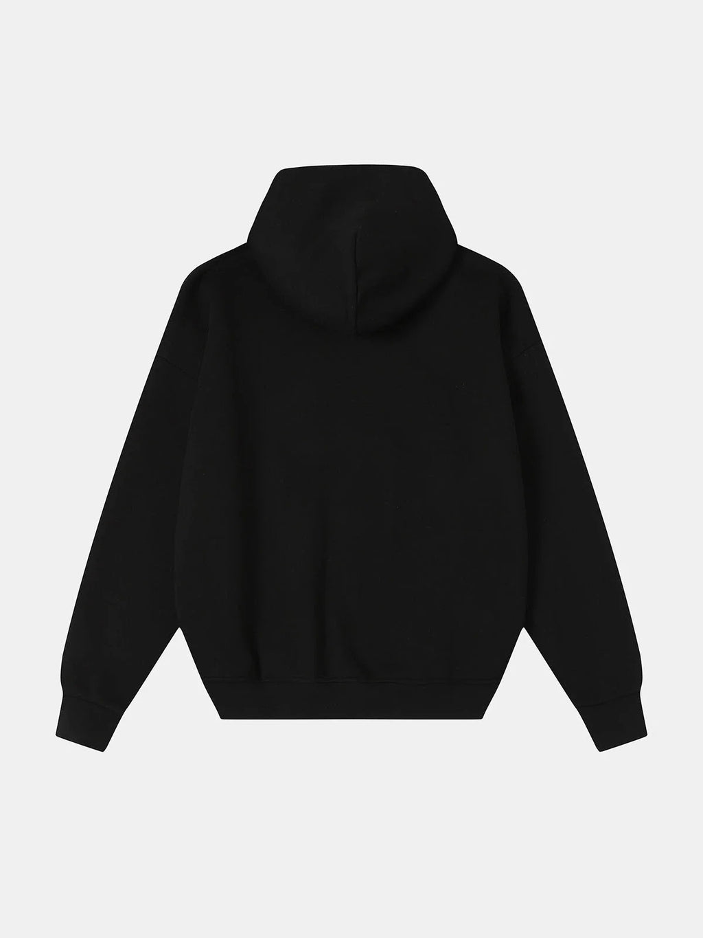ESSENTIAL ZIPPER BLACK HOODIE
