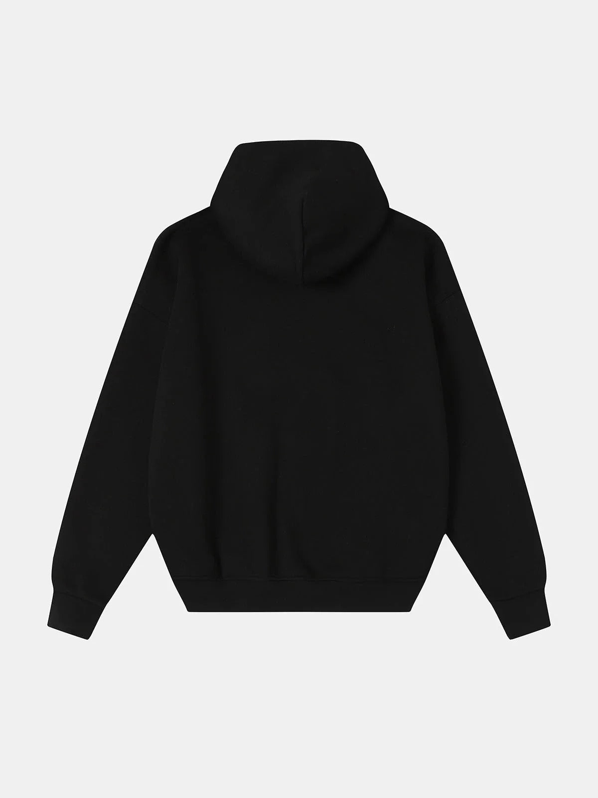 ESSENTIAL ZIPPER BLACK HOODIE