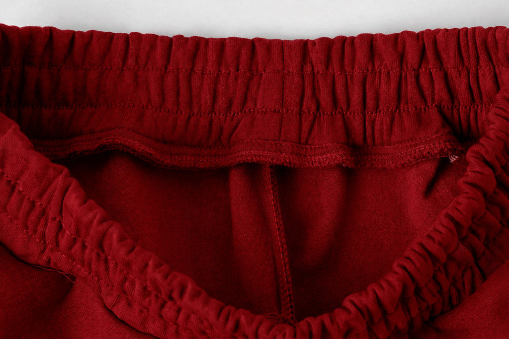 LOOSE FIT ESSENTIAL BURGUNDY PANTS