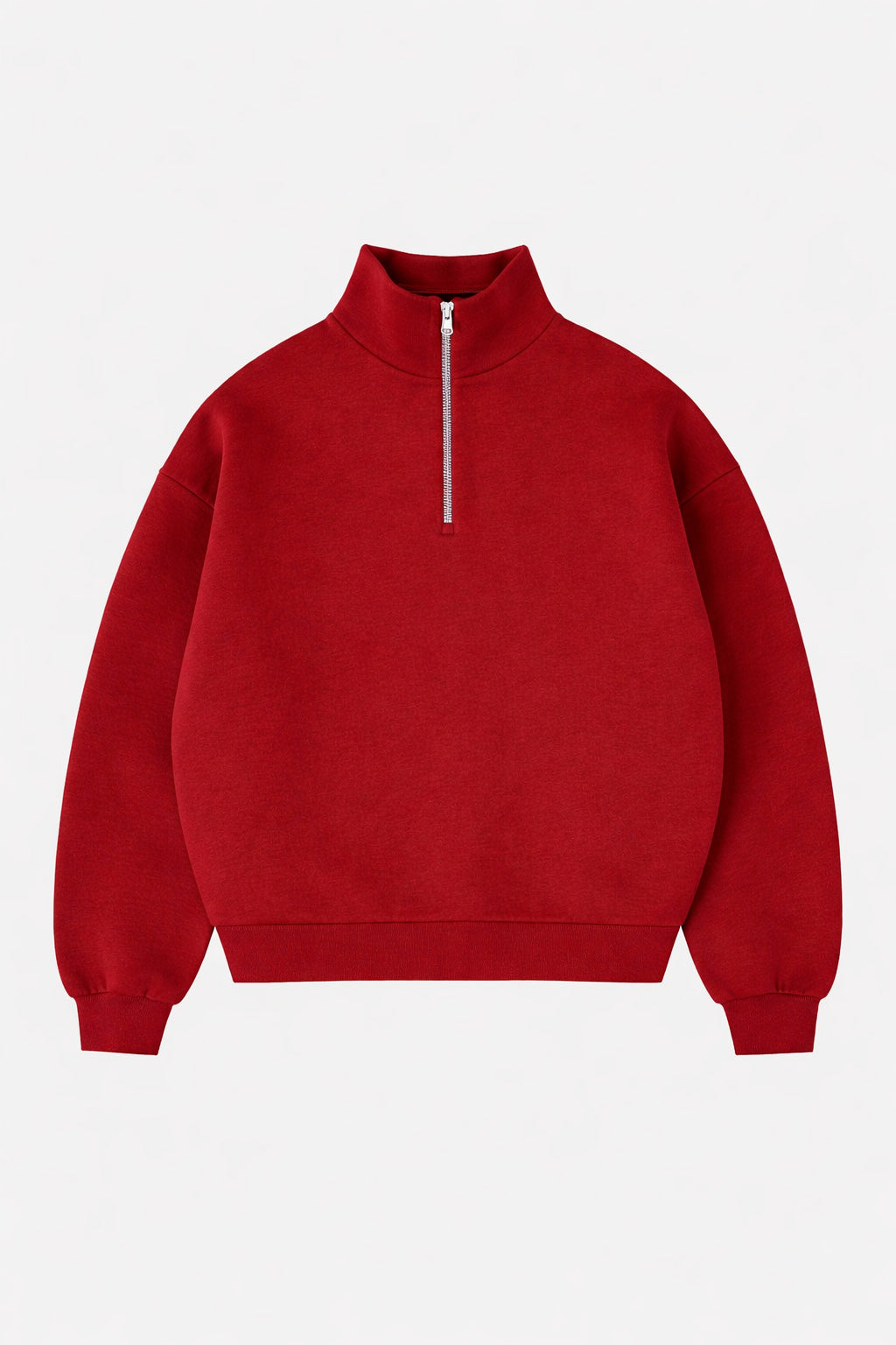 QUARTER-ZIP BURGUNDY SWEATER