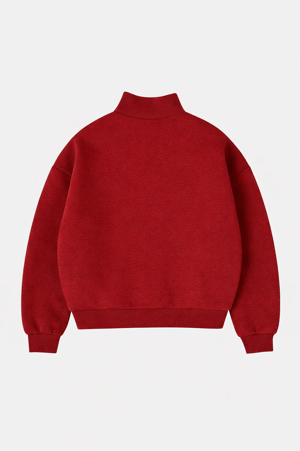 QUARTER-ZIP BURGUNDY SWEATER