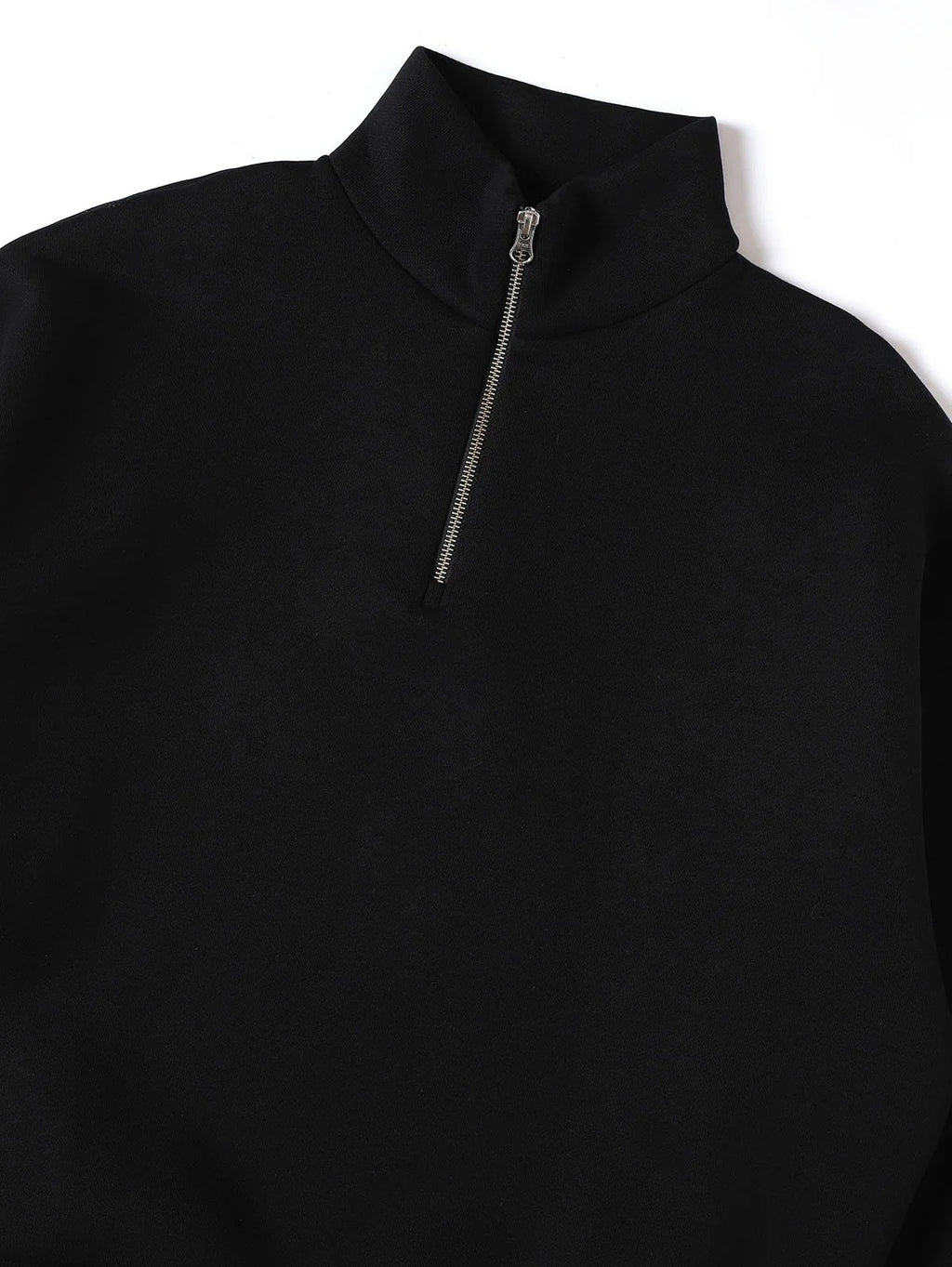 QUARTER-ZIP BLACK SWEATER