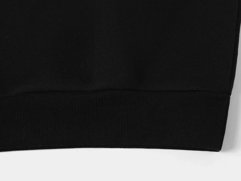 QUARTER-ZIP BLACK SWEATER