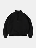 QUARTER-ZIP BLACK SWEATER