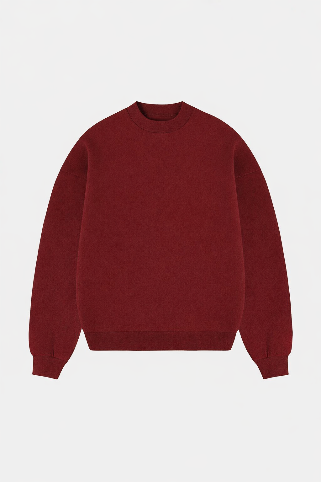 SWEATER BURGUNDY CREWNECK